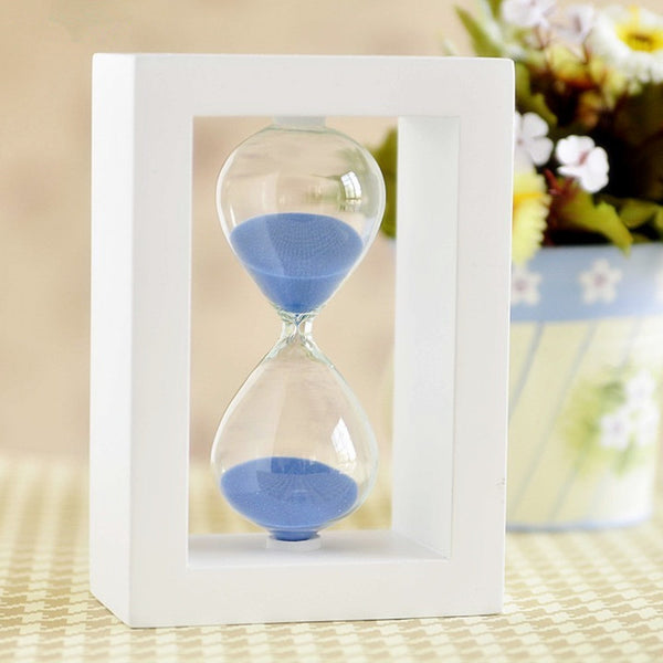 Square Wooden Timer Clock Sandglass Hourglass