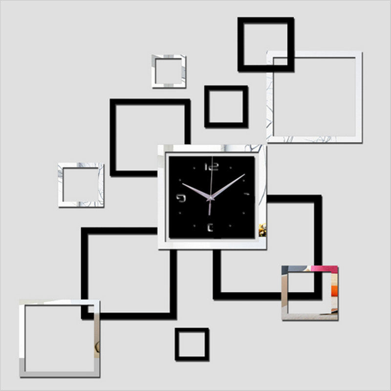 Quartz Watch Diy Stickers Home Decor 3d Clock